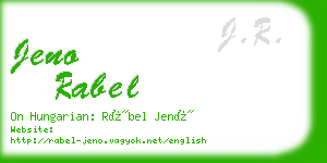 jeno rabel business card